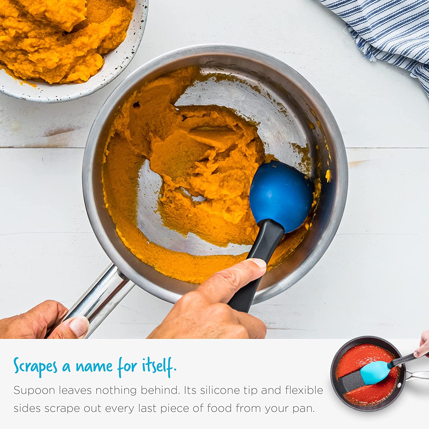 Supoon Dreamfarm Supoon | Non-Stick Silicone Sit Up Scraping & Cooking Spoon ...